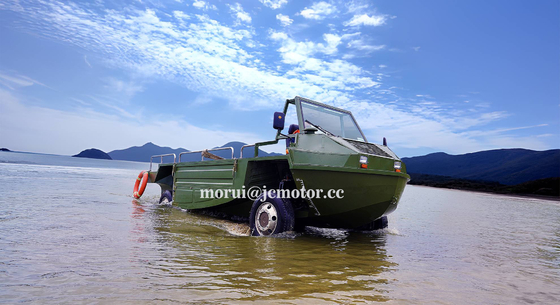 Véhicule amphibie tout-terrain personnalisé 4 roues motrices 1000 kg/10-personne de capacité hybride et versions à combustible pour la terre et l'eau