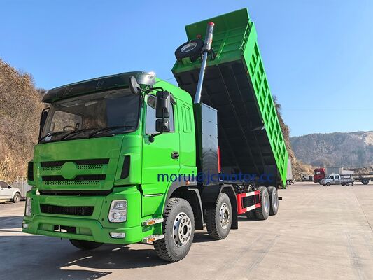 Camion benne de chantier électrique 8x4 robuste, capacité de 55 tonnes, batterie de 400 kWh, solution électrique pour la construction minière