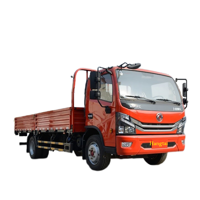 Camion rouge de cargaison de rangée de transit de boîte de camion de colonne de plat de transport simple de logistique