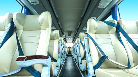 Kilomètrage confortable de Bus Electric 256KM d'entraîneur de voyage de touristes avec les sièges en cuir
