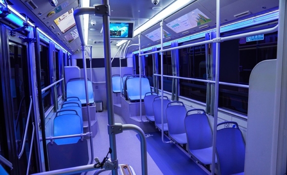 Kilomètrage public électrique de luxe 317km de sièges des autobus 27 de sécurité routière 69 km/h