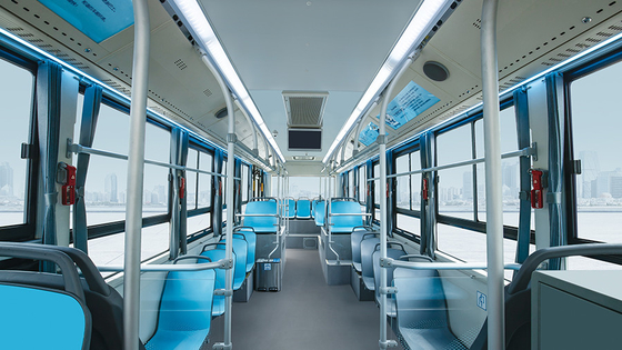 Kilomètrage de luxe de l'empattement 5100mm de l'autobus 10m de ville d'EV 36 Seater 300 - 400km